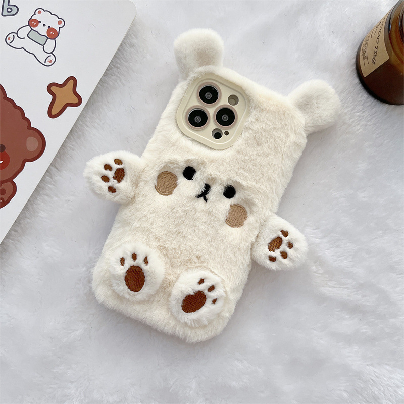 Korean 3D Cartoon Bear Fluffy  - огляд і ціна Apple Iphone 15 Pro Max