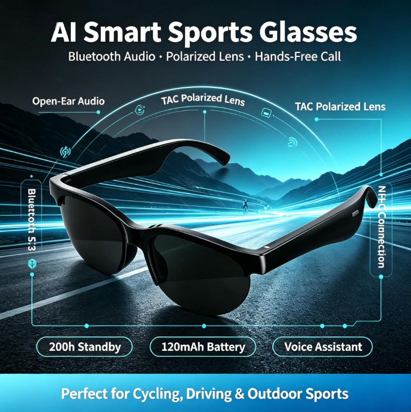 Smart Bluetooth Glasses TAC Po - огляд і ціна Smart Glasses Lens